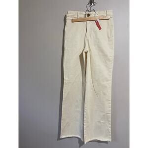 NWT Marine Layer Pants Womens 4 Wide Leg  Raw Edge Bridget Cream $128*